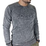 denim square full sleeve t shirt