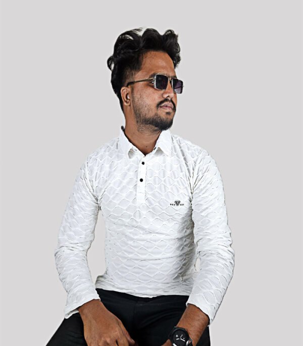 men full sleeve white t shirt