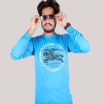 men blue t shirt full sleeve