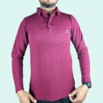 red violet full sleeve men t shirt