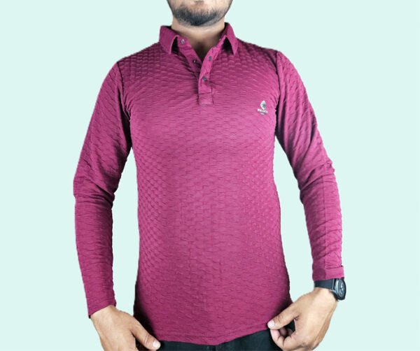 red violet full sleeve men t shirt